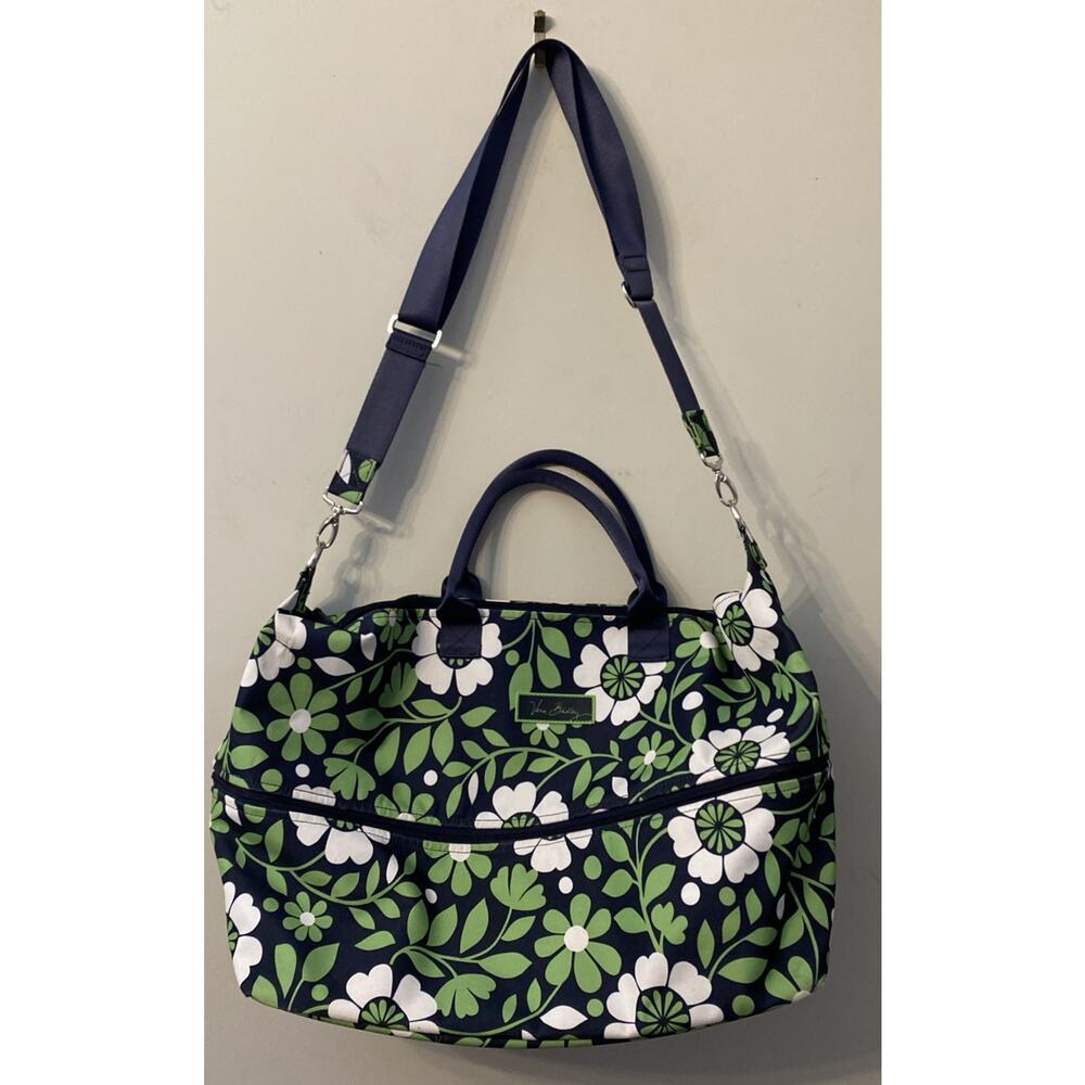 Retired Vera Bradley Lucky You Floral Pattern Large Duffle Bag Weekender 23”x14”
